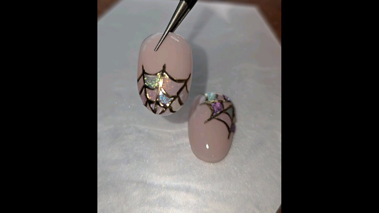 Sparkly spiderwebs