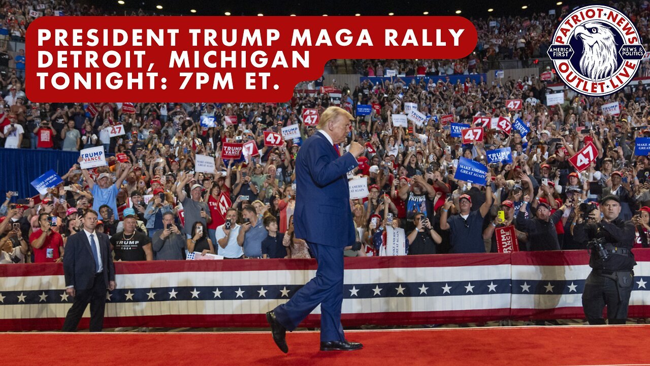 President Trump MAGA Rally, Detroit Michigan 7PM ET. | America First News & Politics | MAGA Media