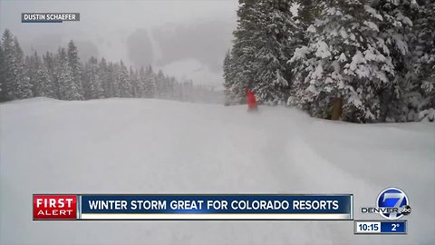 Coloradans enjoy fresh snow at ski resorts and in metro area