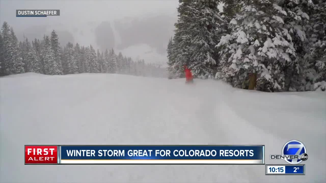 Coloradans enjoy fresh snow at ski resorts and in metro area