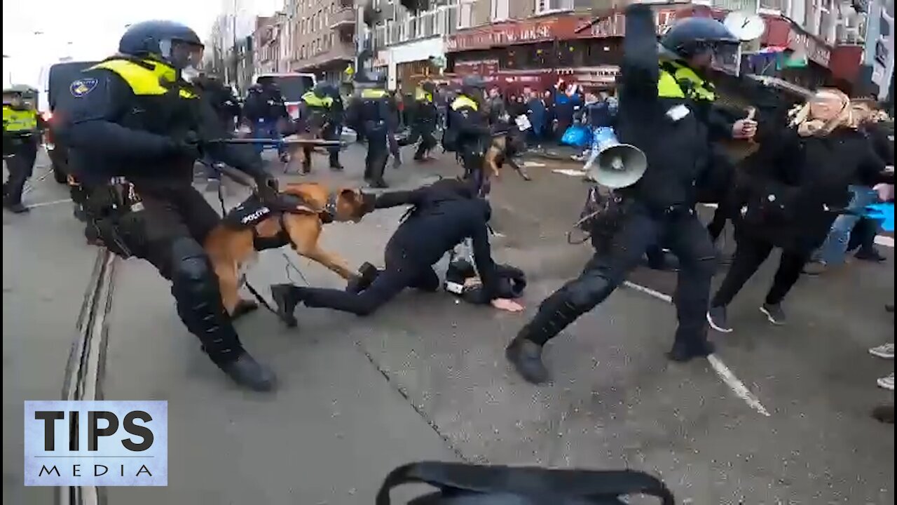 Violent Police at Amsterdam COVID Protests