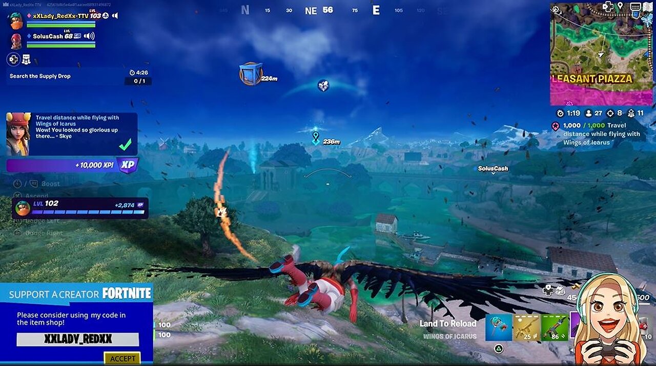 MARIGOLD QUEST | Travel distance while flying with Wings of Icarus-Fortnite