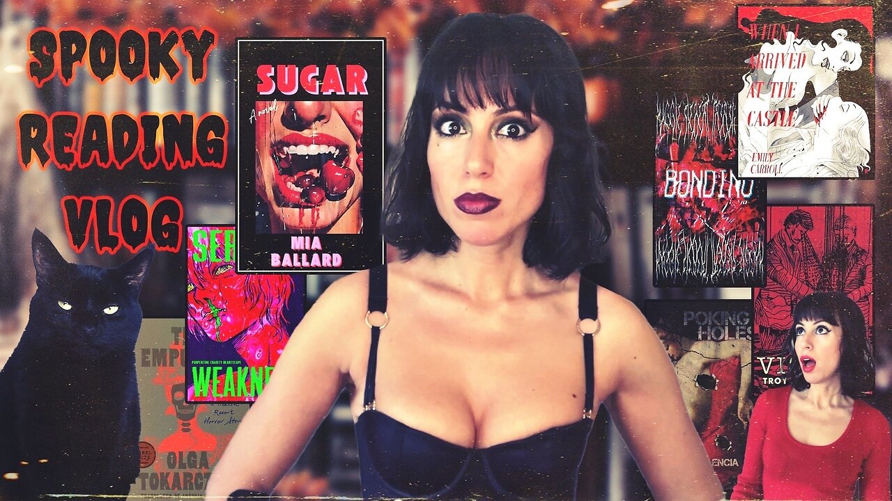 Halloween Spooky Reading vlog | includes horror films and creepy treats | 7 books