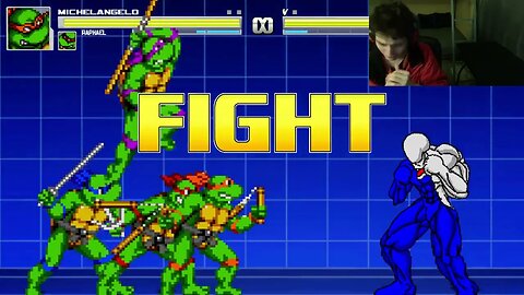 Teenage Mutant Ninja Turtles Characters (Leonardo And Raphael) VS Pepsiman In A Battle In MUGEN