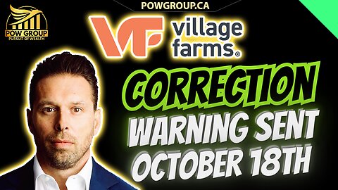 CORRECTION: Village Farms Warning Received OCT 18TH, Reverse Split Inevitable? VFF Stock Analysis