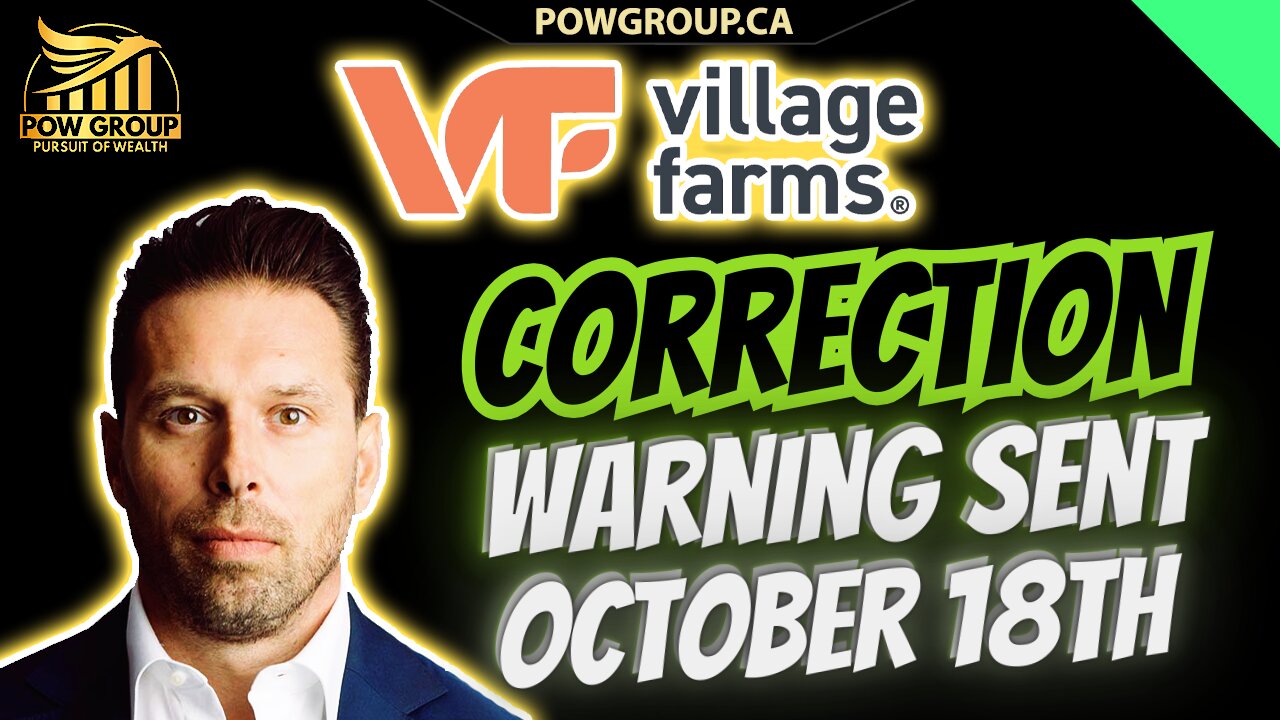 CORRECTION: Village Farms Warning Received OCT 18TH, Reverse Split Inevitable? VFF Stock Analysis