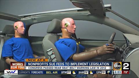 The back seat of your car is supposed to have a seat belt warning system