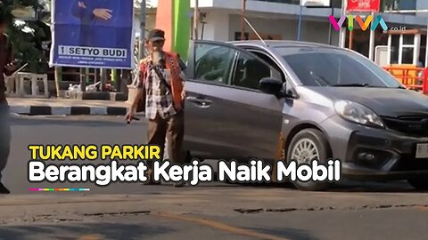 Tukang Parkir Tertangkap Basah Naik Mobil, Warganet Berpikir Positif