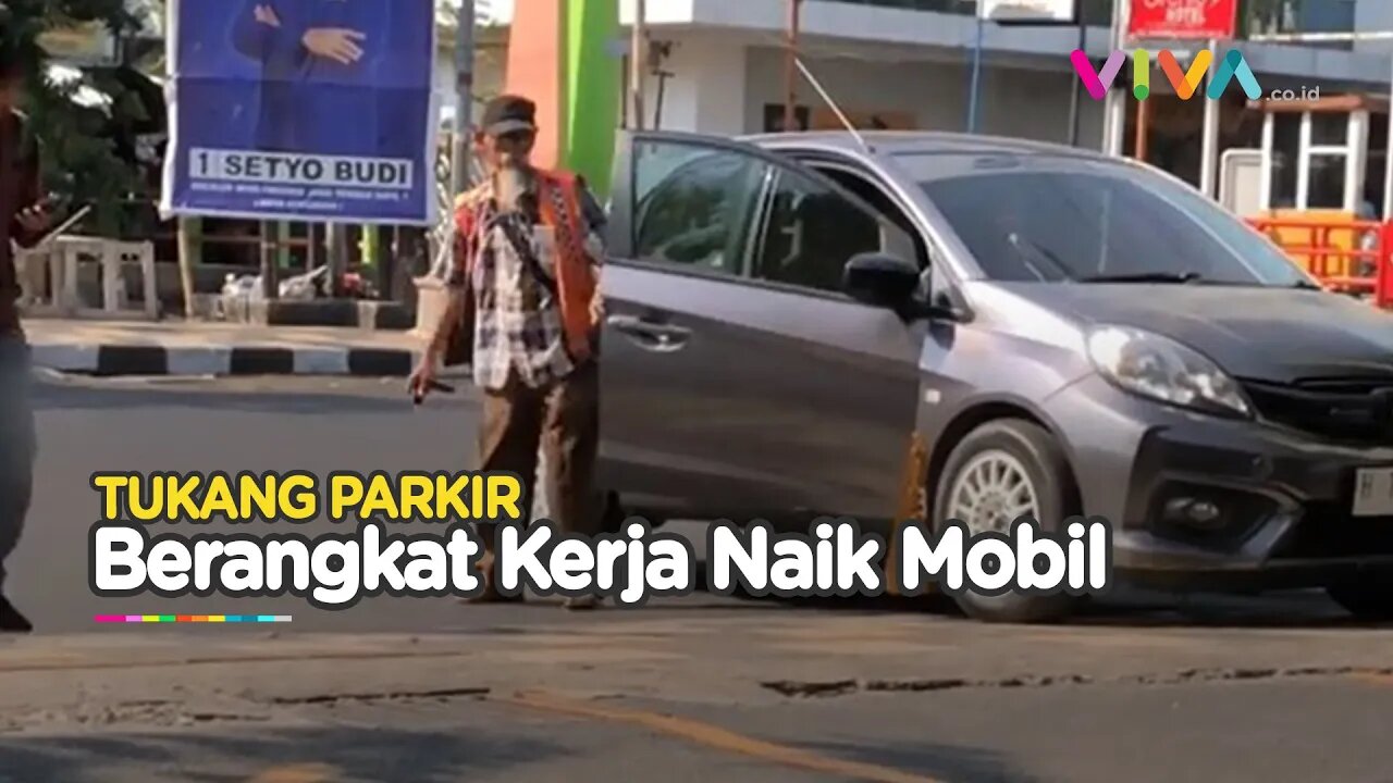 Tukang Parkir Tertangkap Basah Naik Mobil, Warganet Berpikir Positif