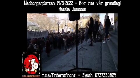 Natalie på Medborgarplatsen 19 mars