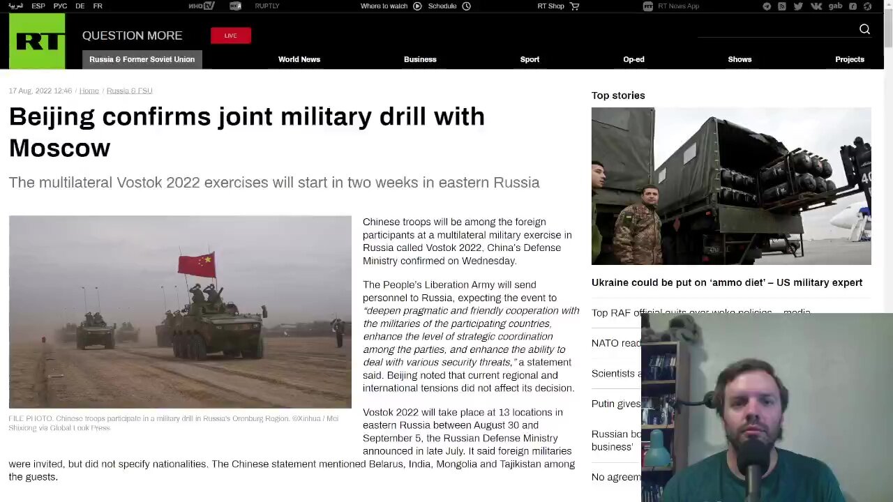 Russia hosting joint military exercise in eastern Russia with China participating