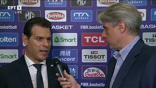 Η συνέντευξη του προπονητη της Εθνικής Ομάδας μετά τη νίκη επί της Ιταλίας (ΕΡΤ1, 4/9/2022)