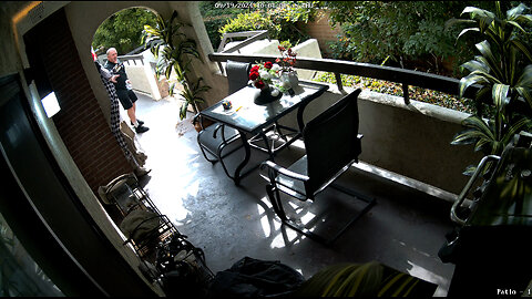 9/19/2024 - 10:00am - Terrance Comes by Throwing cards and Security Camera Again