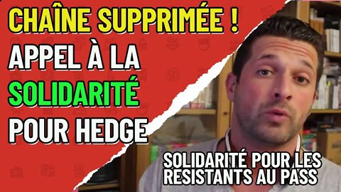 soutient à la chaîne @Hedge sa chaîne est supprimé, besoin de votre aide @PADAWAMHD