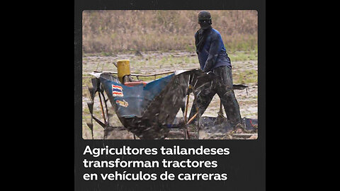 Agricultores tailandeses compiten en carreras únicas con máquinas agrícolas