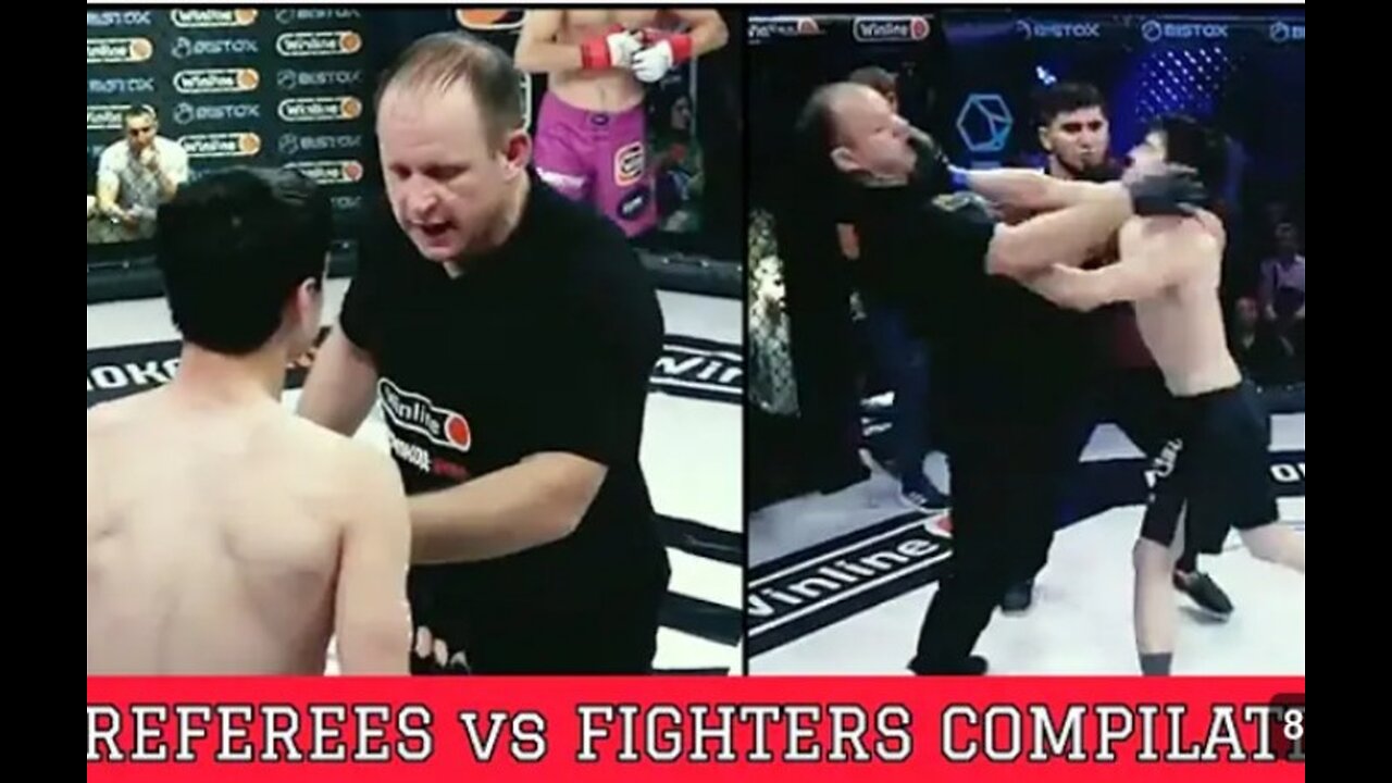 REFEREES VS FIGHTERS - MMA COMPILATION / FIGHTERS FIGHTING WITH REFEREES [HD] ☢️