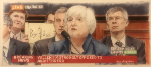 Janet Yellen Photo Bombed - BUY BITCOIN - "What Does The Federal Reserve Fear?" - Ƀitcoin