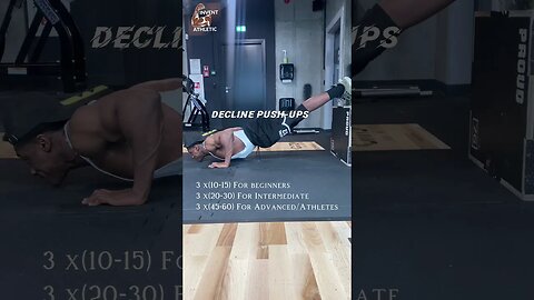 Standard Decline Push Ups #shorts #chest #pushups