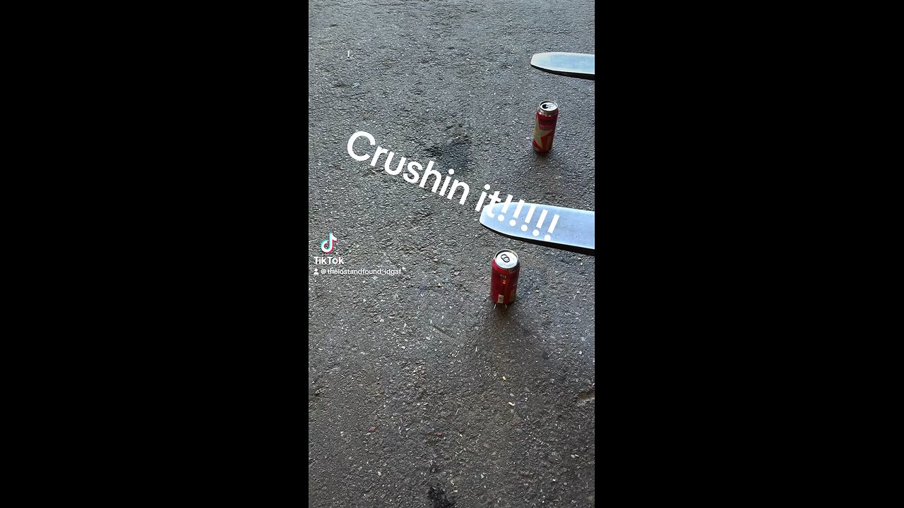 Crushing a rockstar energy drink can #funny #funnyvideo #forklift #forkliftoperator #trickedout