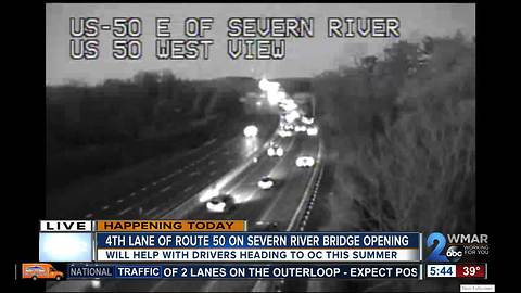 Fourth lane on eastbound US 50 to open on Severn River Bridge