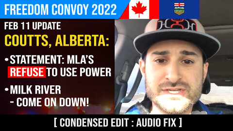 Coutts Statement: MLA's Refuse to Use Power to Remove Kenney; Milk RIver - Come on Down