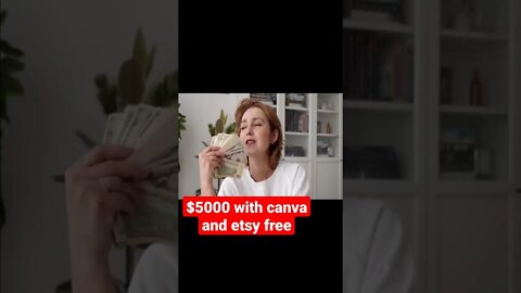 $5000 using canva and etsy free money #shorts #canva #etsy @Earn With Penny