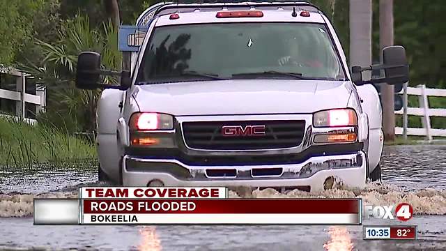 Bokeelia roads flooded after a day of heavy rain