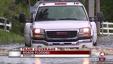 Bokeelia roads flooded after a day of heavy rain