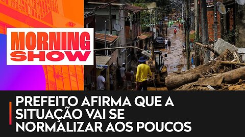 Imagens de drone mostram locais atingidos pelas chuvas no litoral paulista
