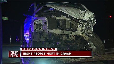 8 injured, 3 listed as trauma alerts in 'level 1 mass casualty' crash in Pasco County