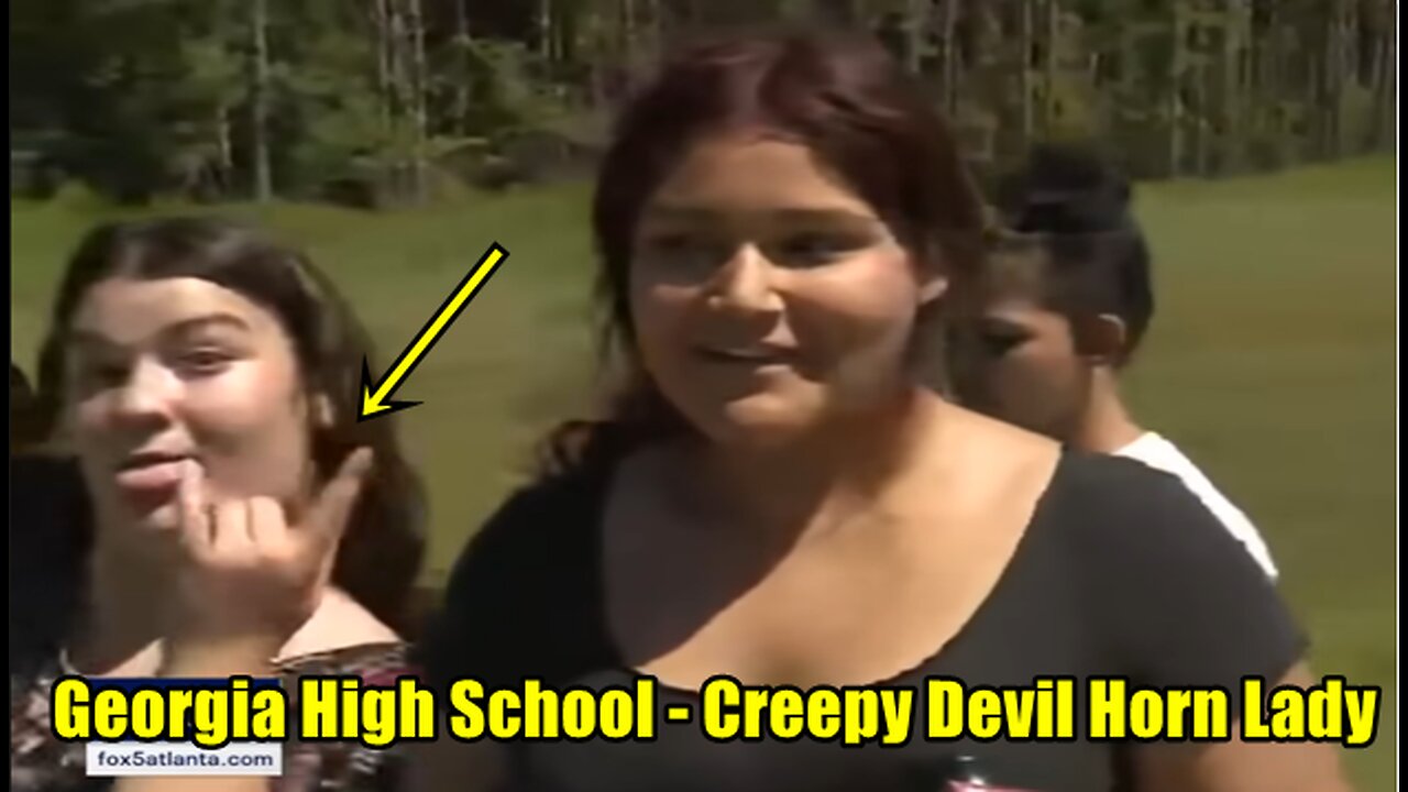 Georgia High School Shooting Hoax - Creepy Devil Horn Lady