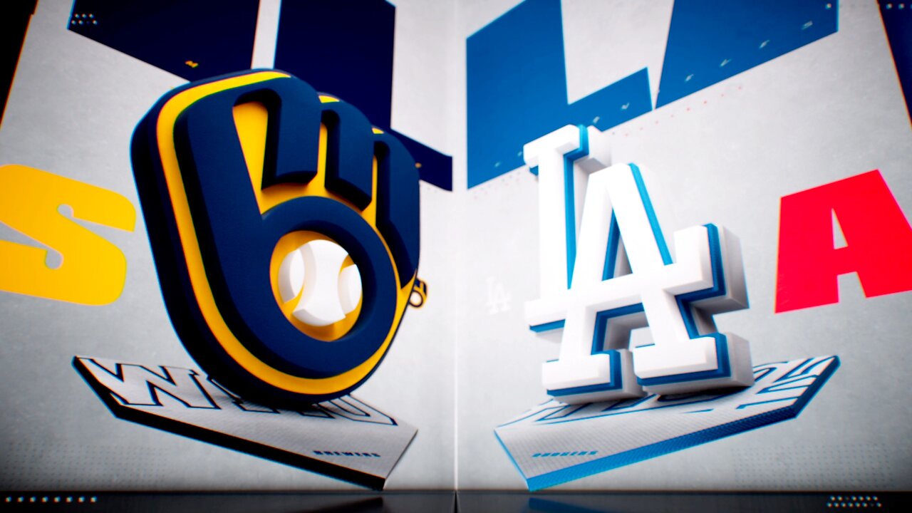 NL Championship Series. Brewers @ Dodgers. Game 2. Best of 7. MLB the Show 24.