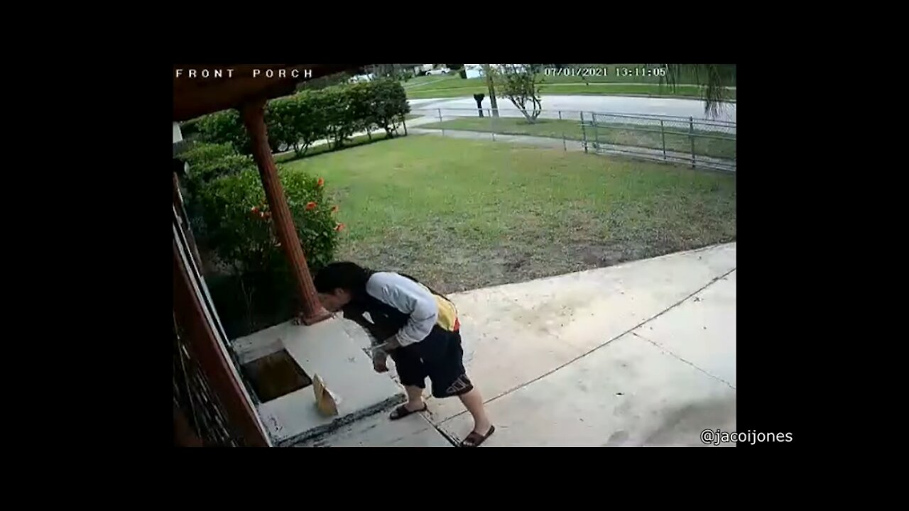 a Guy Delivers Food and then Steals It
