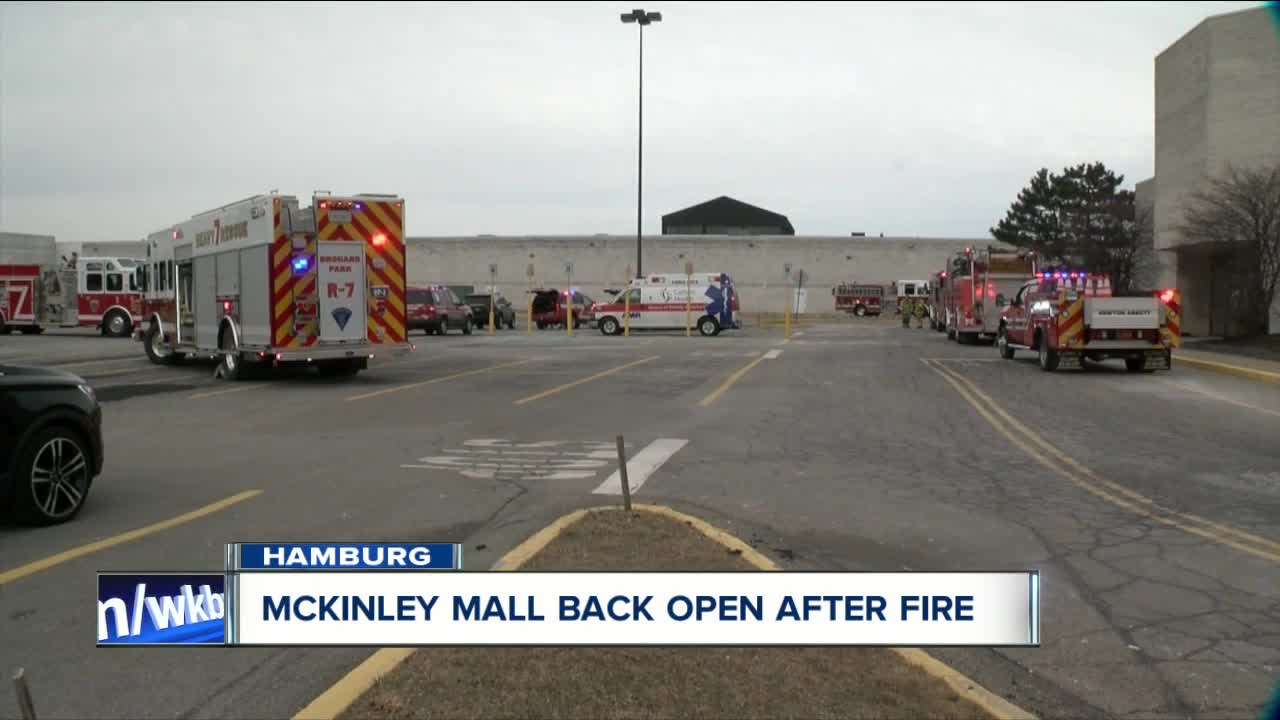 Crews battle early morning fire inside McKinley Mall