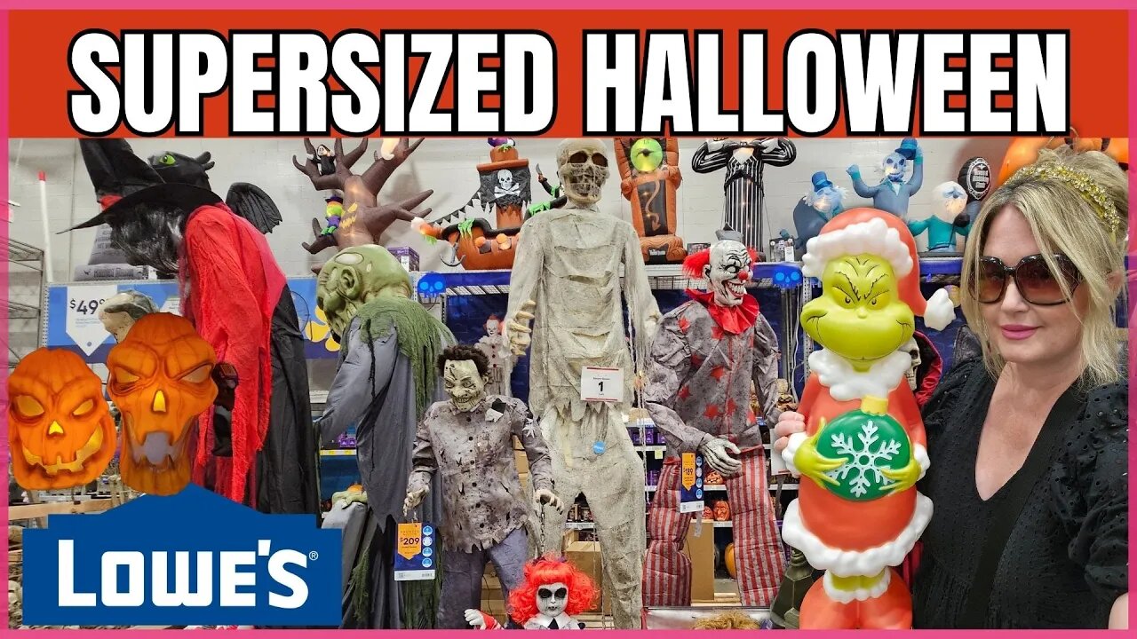 LOWE'S HALLOWEEN | PLUS I FOUND CHRISTMAS ITEM | Store Walk Thru | #halloween #loweshalloween