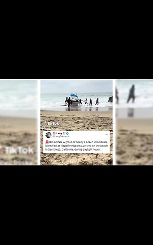 Illegal Immigrants Arrive on the Beach in San Diego in Broad Daylight