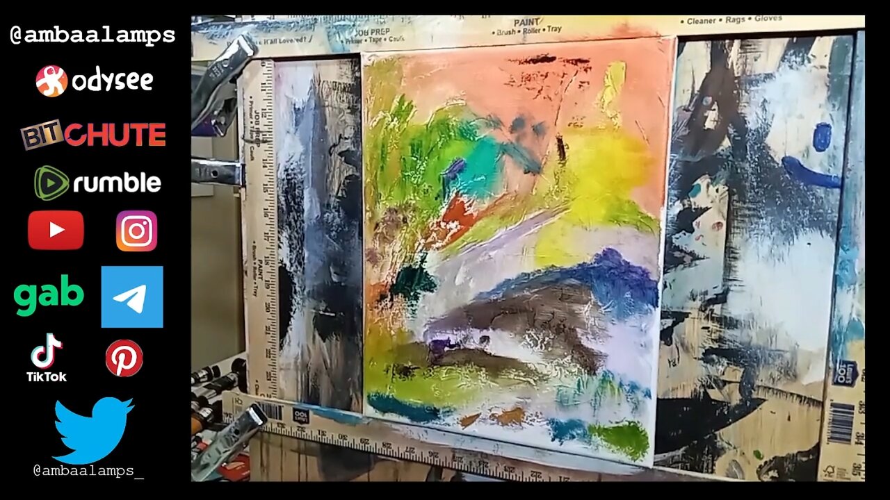 Modeling Paste on Canvas + White Gesso, Oil painting Demo “Sad People See the Sun”