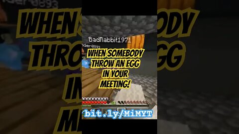 when somebody throws an egg. #mim #blackminecraft #minecraft