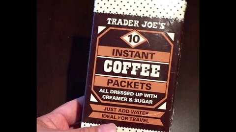 Trader Joe's instant coffee packets with creamer and sugar