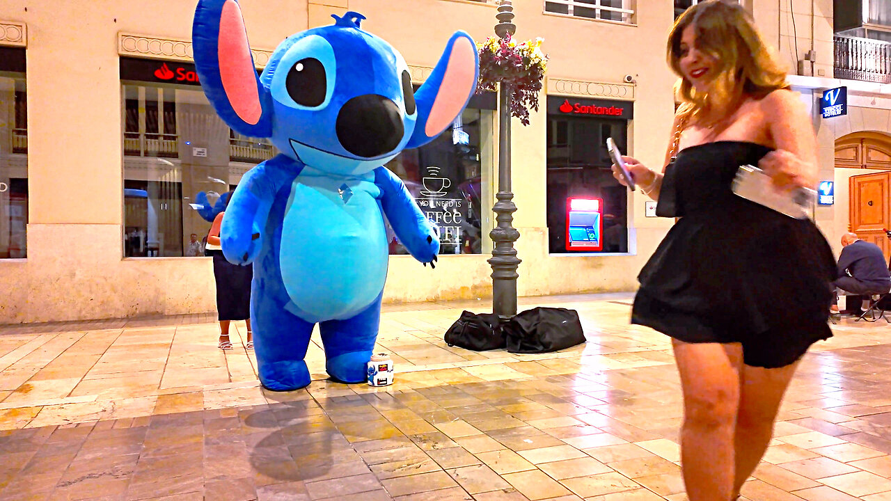 Giant Stitch Prank: Girls Freak Out on the Street! Funny Reactions