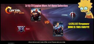 Contra Returns: 3/13/22-3/19/22 Legion Wars - 1v1 Open Selection