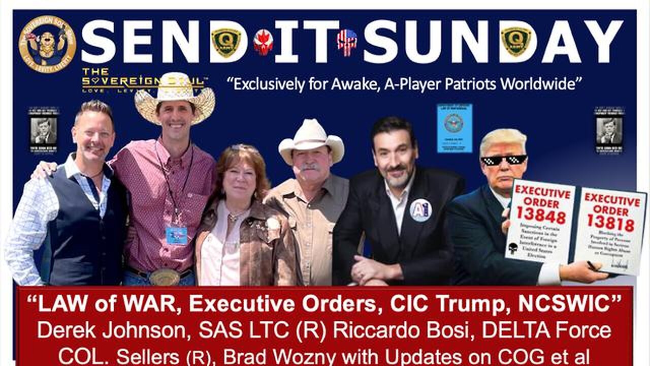 ⚡️WWG1WGA⚡️Law Of War EOs COG Roundtable w/Derek Johnson, LTC Bosi (r), COL. Chuck Sellers(r)