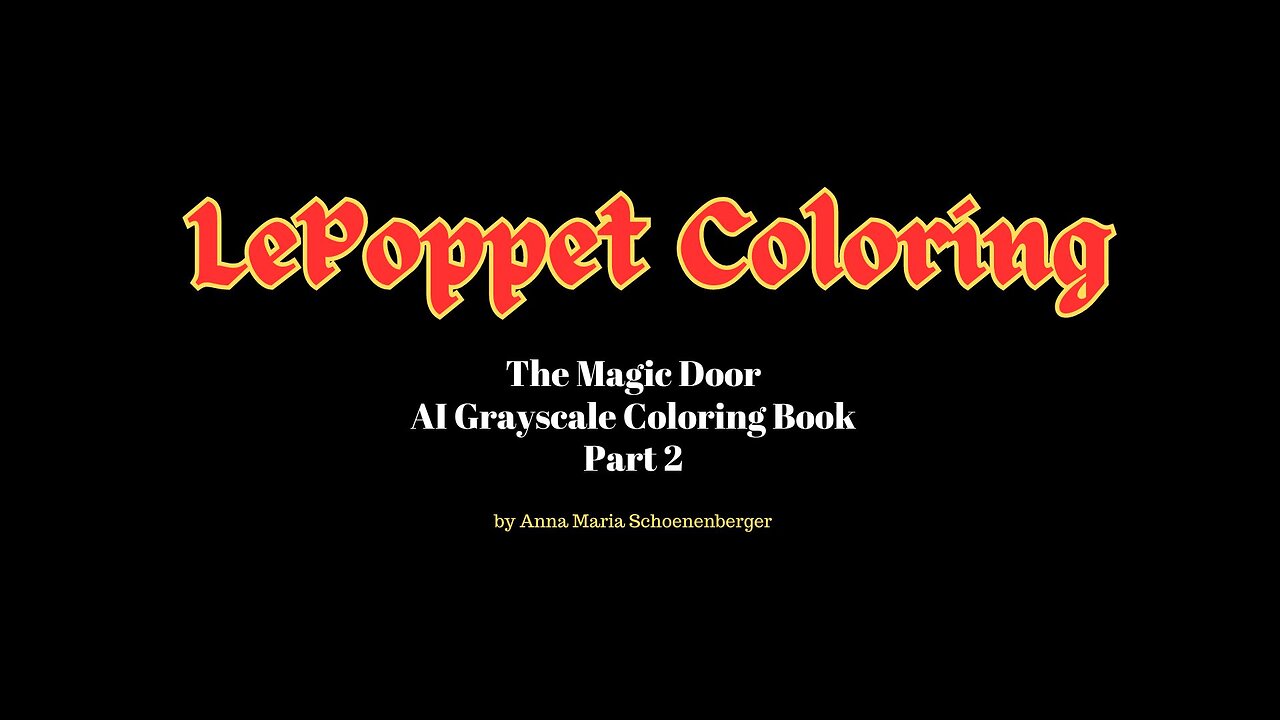 The Magic Door-AI Grayscale Coloring, Part 2