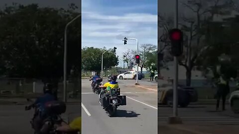 É muita moto chegando em Brasília hoje