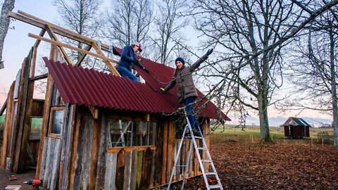 Let's put up the ROOF on the Bird COOP