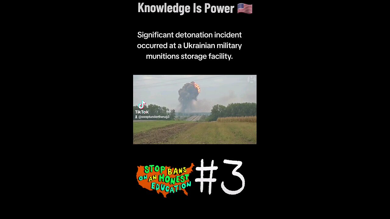 A significant explosion occurred at a Ukrainian military ammunition storage facility.