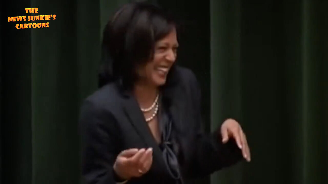 Democrats want this cackling low IQ individual to be president. Kamala: "As a woman, there's a balance to be struck between being tough, and being a bitch. Hahaha!"