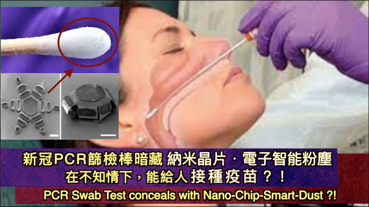 (中文字幕)新冠PCR篩檢棒暗藏 納米晶片-電子智能粉塵: 納米機械蟲!能接種疫苗於無形?! PCR Swab Test conceals with Nano-Chip-Smart-Dust?!(English Subtitles)