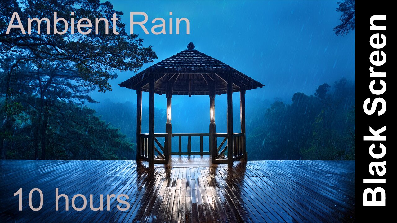 Ambient Rain for Sleep, Relaxation and Meditation - Black Screen