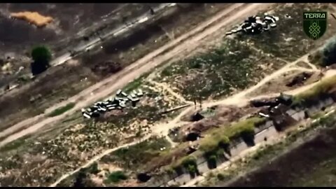 Ukrainian drones and artillery at work